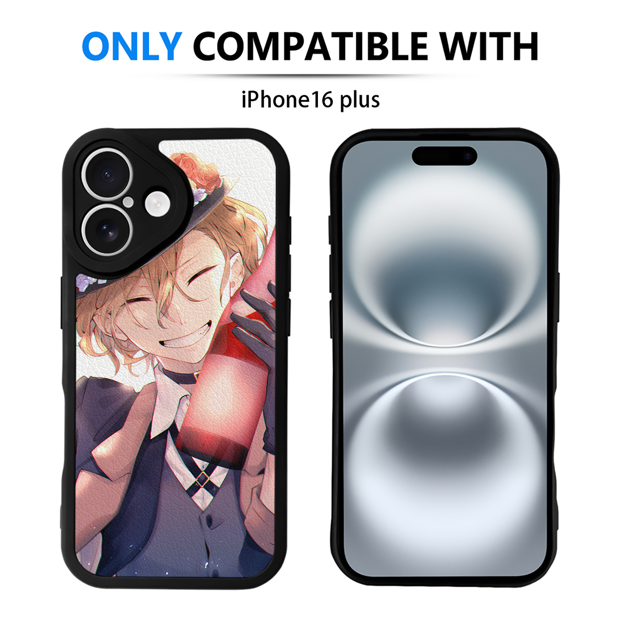 （画像用） 文豪ストレイドッグス Bungo Stray Dogs 【iPhone 16シリーズ対応】シリコンスマホケース（レザー調） 材質：シリコン